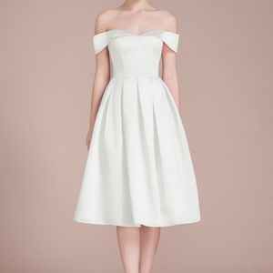 JJs House Knee-Length Formal Dress Size 14 Color Ivory (White)